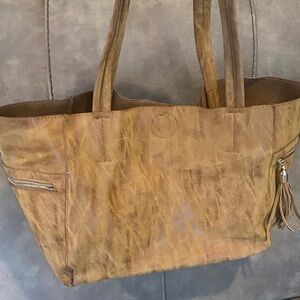 Chic Brown Leather Tote Bag